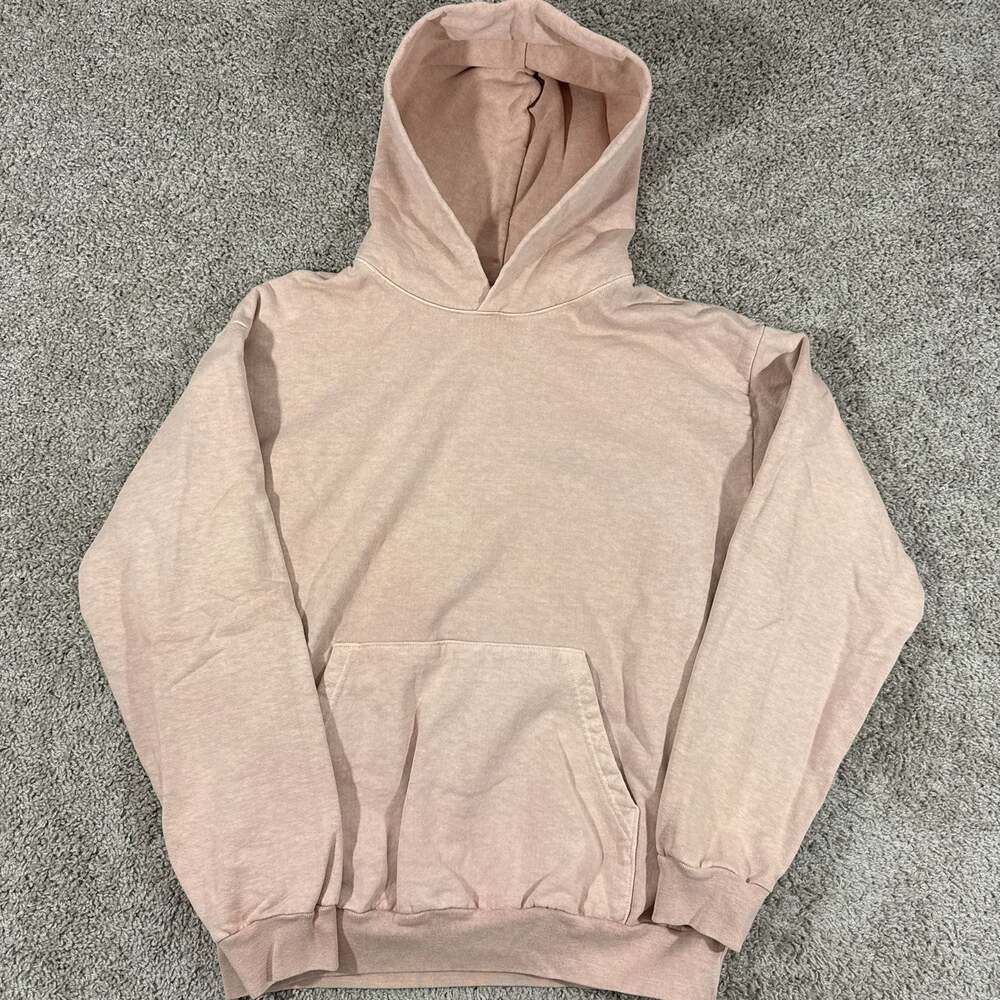 Los Angeles Apparel Hoodie XL Beige Oatmeal Made In USA Heavyweight Pullover Swe